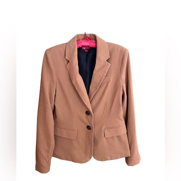 Merona camel/tan color fully lined blazer women’s size 8 - Picture 1 of 10